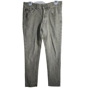 RVCA Daggers Fit Corduroy Pants‎ Size 30X31 Olive Green Casual Menswear